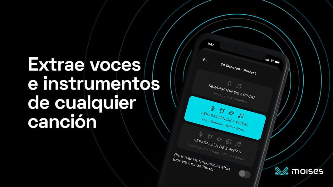 Conoce a la app Moisés, que utiliza la IA para separar las voces de las canciones | App moises