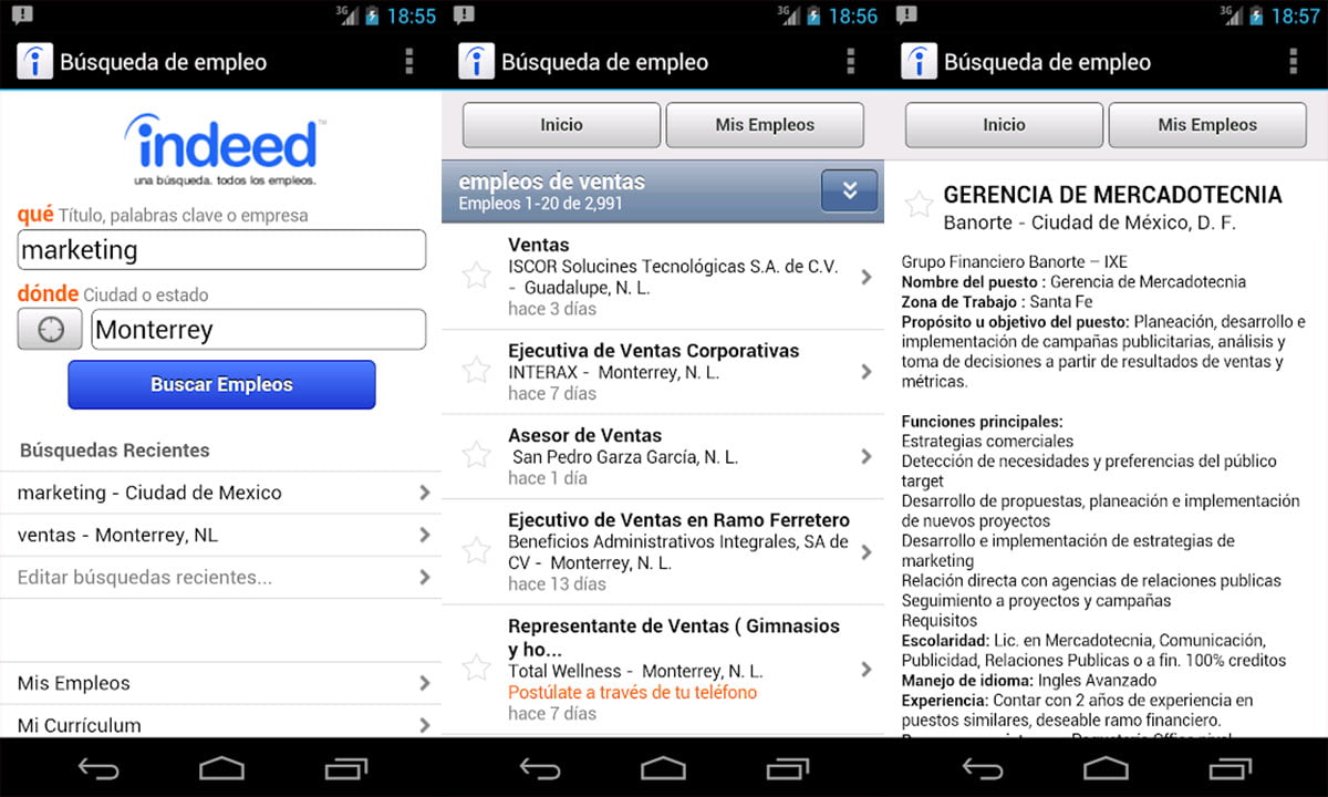 App Indeed: Más de 100.000 empleos disponibles en México, envía currículum | App Indeed