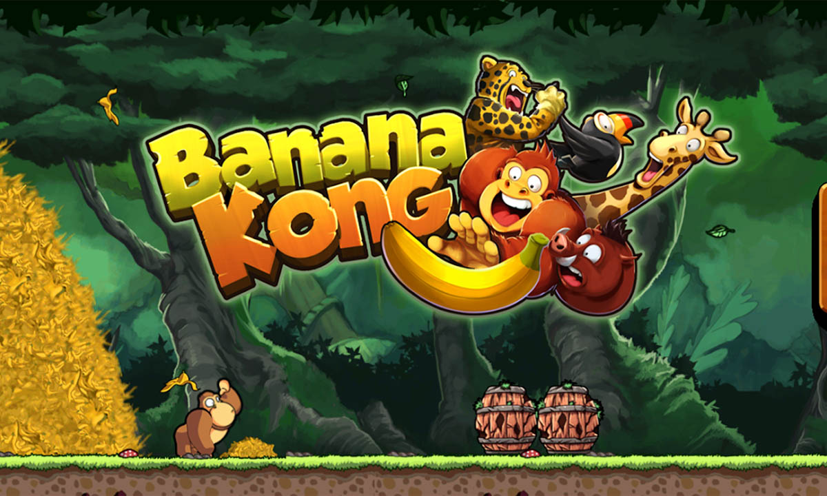 Corre, salta, rebota y balancéate de pie en el juego Banana Kong | Corre salta rebota y balanceate de pie en el juego Banana Kong