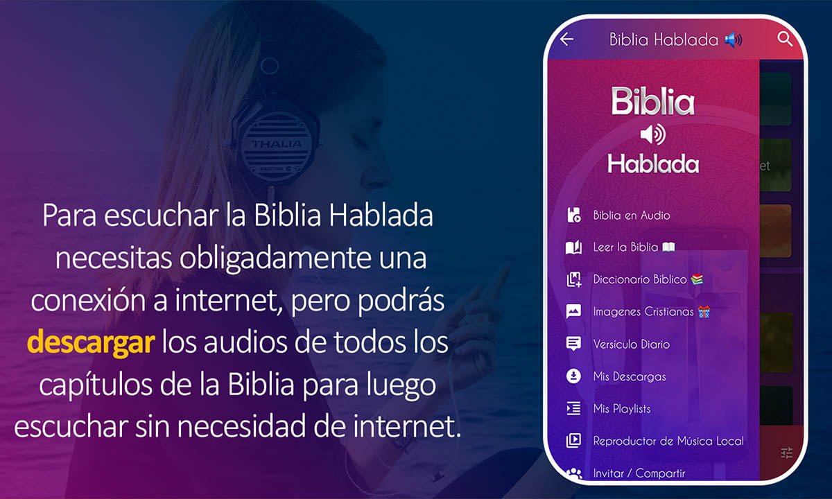 Aplicación Biblia hablada en audio: Descárgala y escúchala gratis | Aplicacion Biblia hablada en audio Descargala y escuchala gratis.SIN