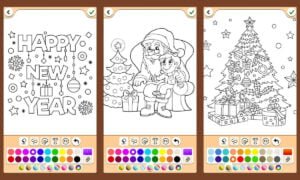 Aplicación con dibujos navideños para colorear | 2. Aplicacion con dibujos navidenos
