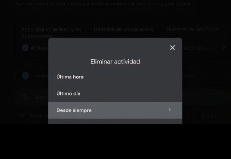 Cómo eliminar todo el historial de búsqueda en Google en la PC y el