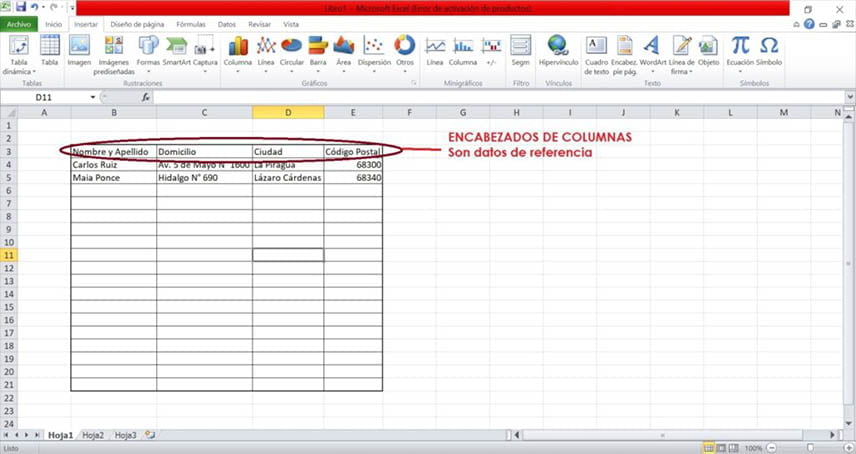 Cómo crear e imprimir etiquetas a partir de una lista de Excel | 47. Como crear e imprimir etiquetas a partir de una lista de Excel 11 3