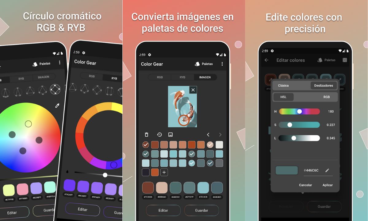 La aplicación de paleta de colores que todo diseñador necesita | paleta de cores