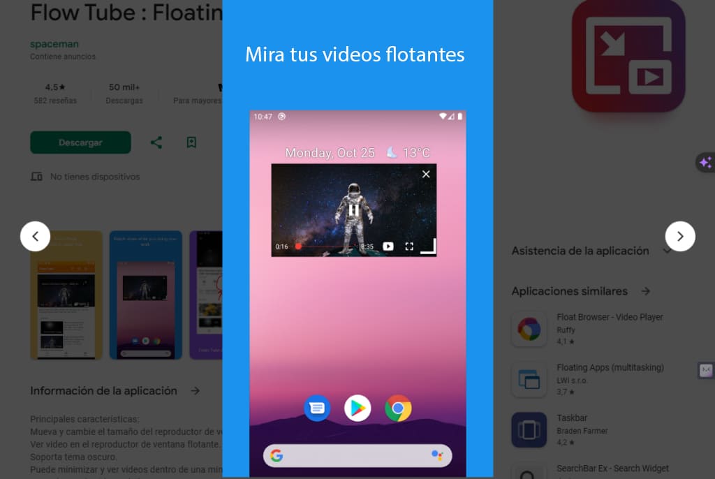 Cómo poner vídeos flotantes en la pantalla de tu Android | Cómo poner vídeos flotantes en la pantalla de tu Android1 1