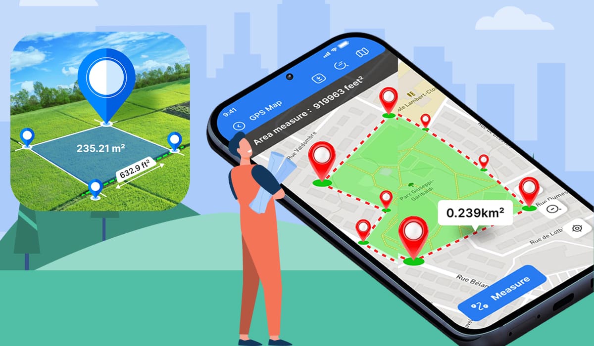 Aplicación para medir terrenos y áreas usando solo el celular | Aplicación para medir terrenos y áreas usando solo el celular3