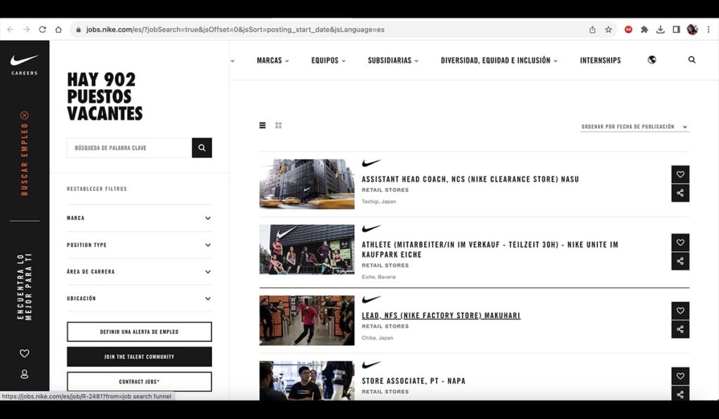 Cómo postularse en línea para trabajar en Nike | Cómo postularse en línea para trabajar en Nike1