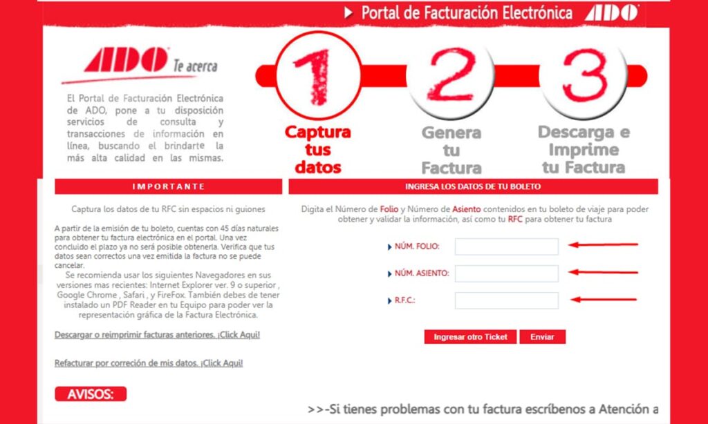 Cómo facturar tus tickets de ADO | Cómo facturar tus tickets de ADO1