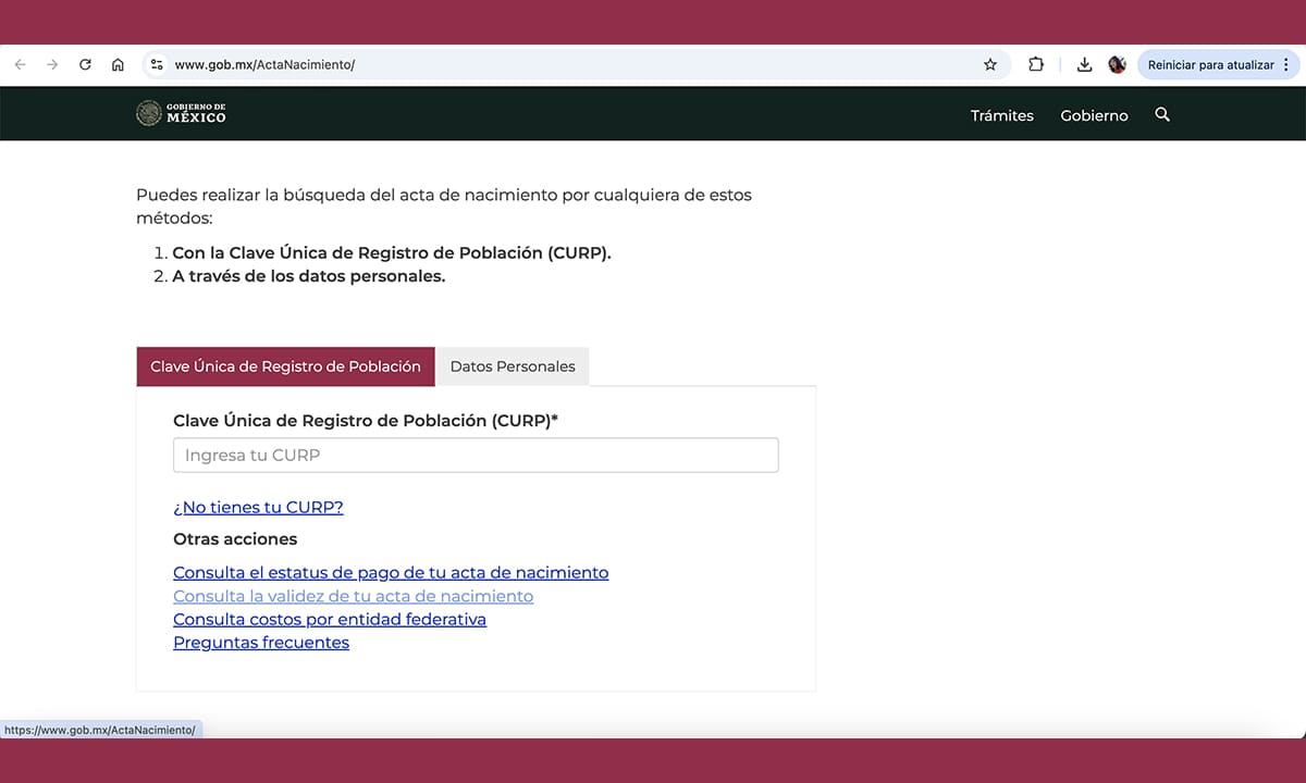 Cómo solicitar el acta de nacimiento certificada en línea | Cómo solicitar el acta de nacimiento certificada en línea2