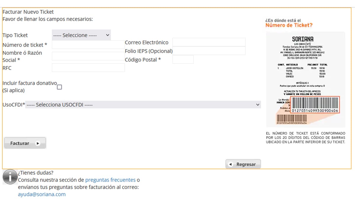 Facturación Soriana - Cómo Facturar tickets de Soriana por el Celular | Facturación Soriana Cómo Facturar tickets de Soriana por el Celular2