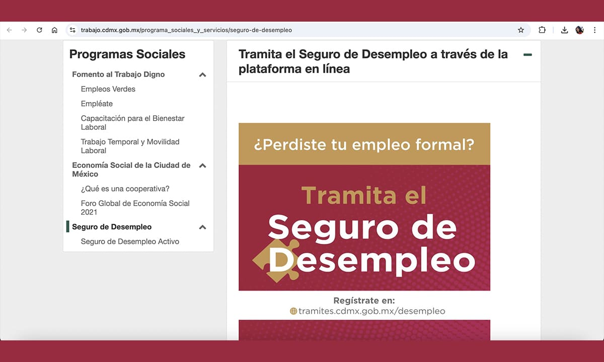 Cómo registrarte para el seguro de desempleo en la CDMX | Cómo registrarte para el seguro de desempleo en la CDMX1