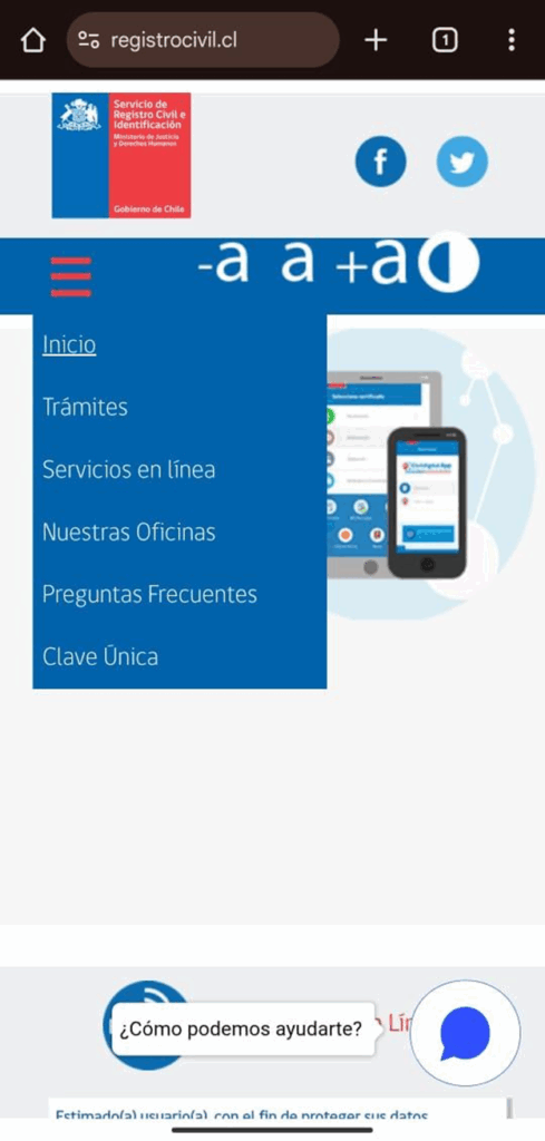 Renovar DNI pasaporte Chile