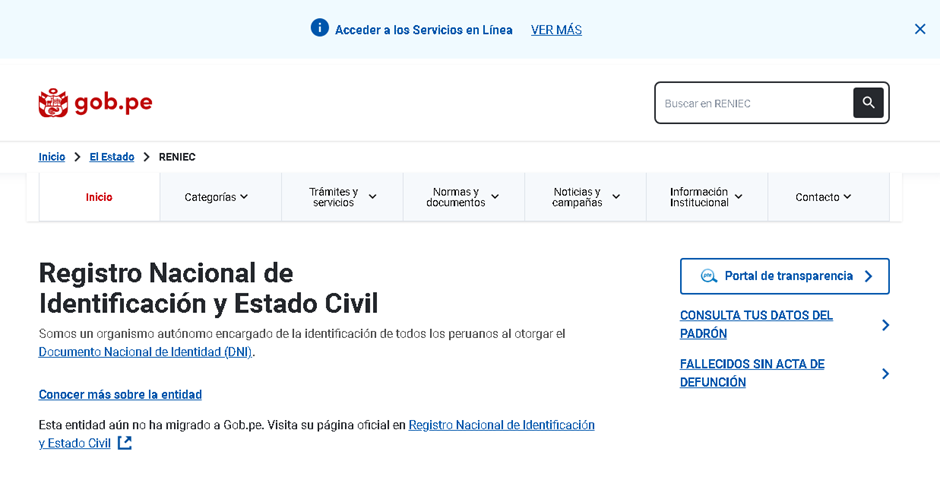 Renovar DNI pasaporte Perú