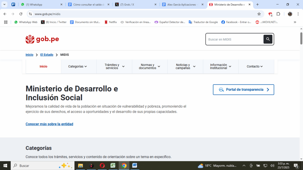 Cómo consultar el saldo del Programa Juntos desde el celular 3 Saldo del Programa Juntos
