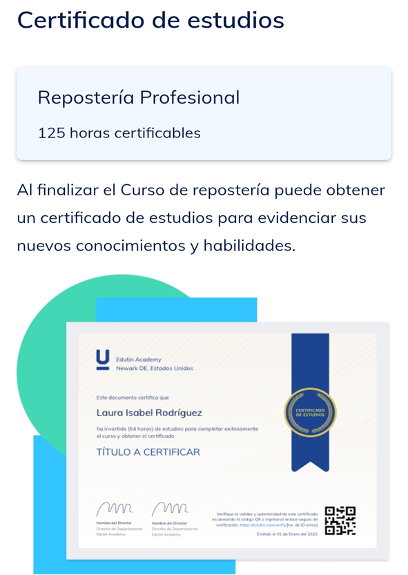 Curso de repostería artesanal