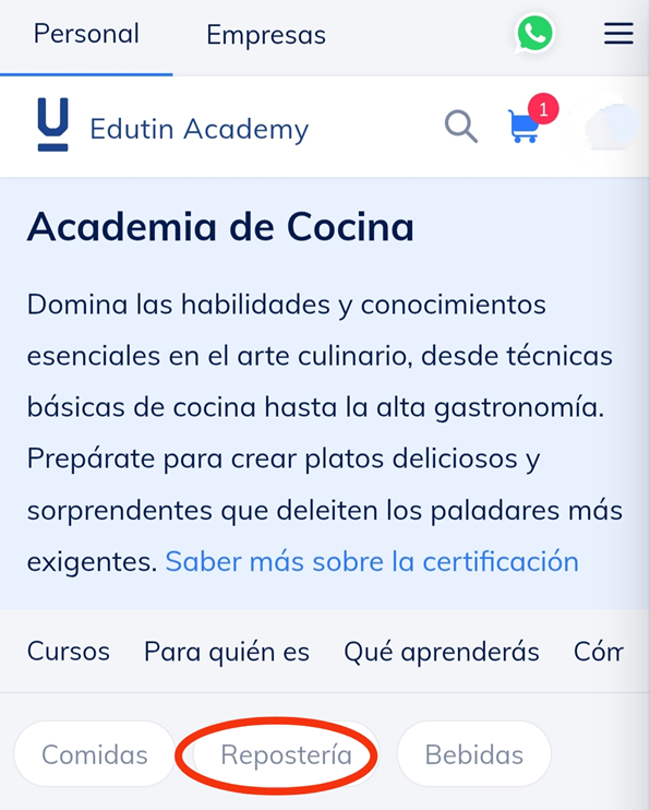 Curso de repostería artesanal