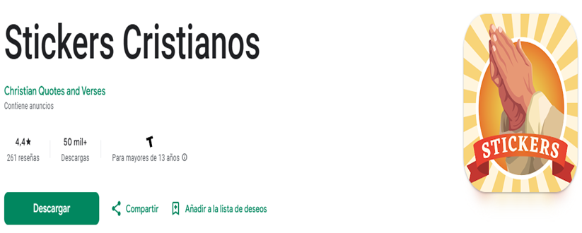 Stickers cristianos gratis: descárgalos ahora en tu Android 3 Stickers cristianos gratis