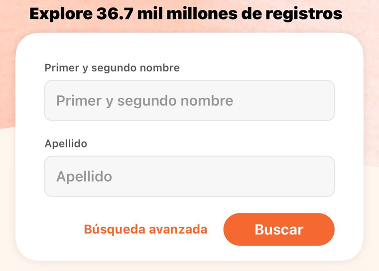 Registros familiares antiguos