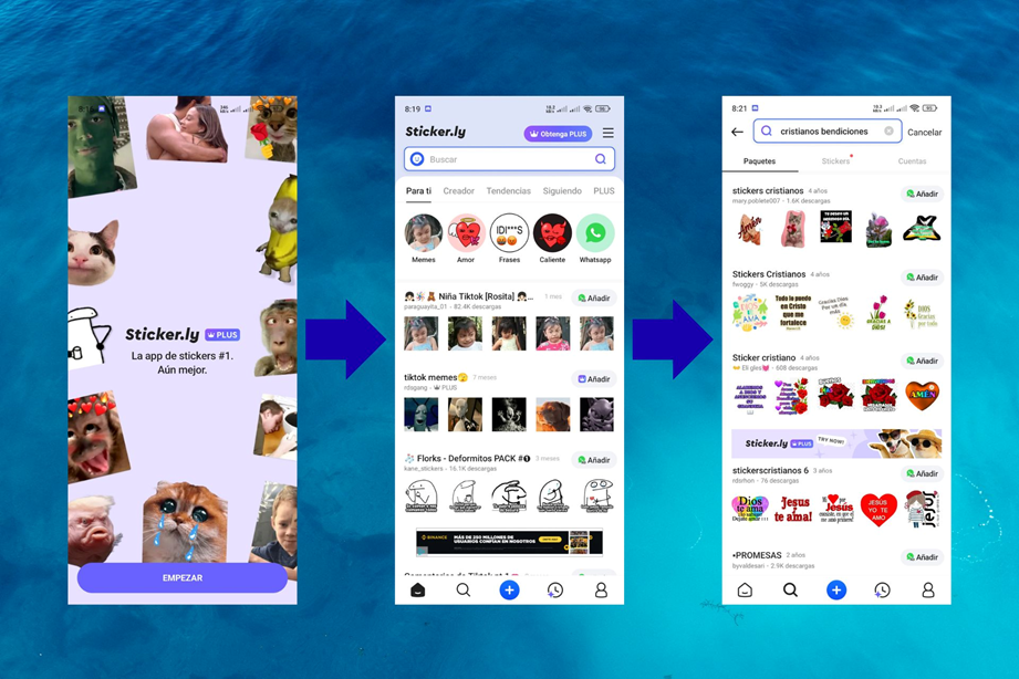 Stickers de buenos días con Dios: instala y comparte gratis 3 Stickers de buenos días con Dios