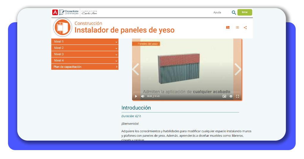 Curso paneles de yeso