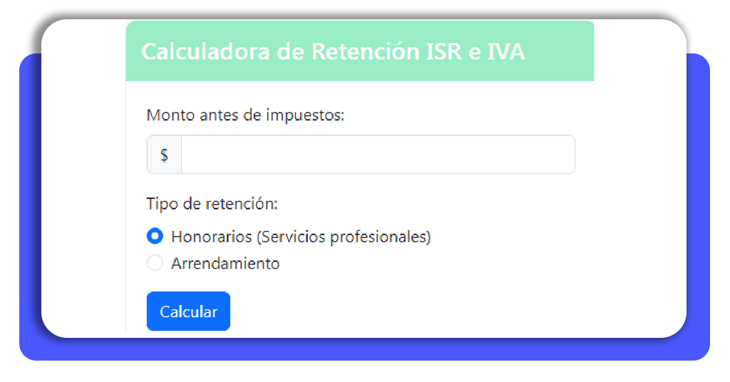 Calculadora de impuestos SAT para repartidores en México 3 Calculadora de impuestos SAT para repartidores en México | Corpo 2 App calculadora impuestos SAT