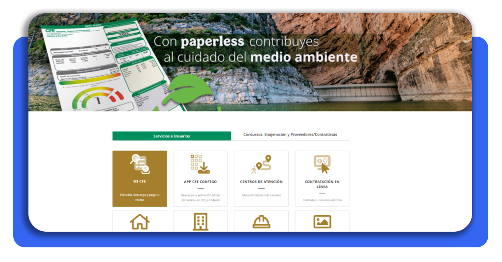 Subsidio CFE: descubre si tu tarifa incluye este beneficio 3 Captura de pantalla del portal de la CFE