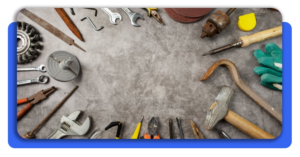 Préstamos para equipamiento de trabajo: haz crecer tu proyecto 4 Hay equipos de trabajo ordenados en forma circular. No hay un orden establecido para su uso, así que cada herramienta tiene un valor individual establecido.