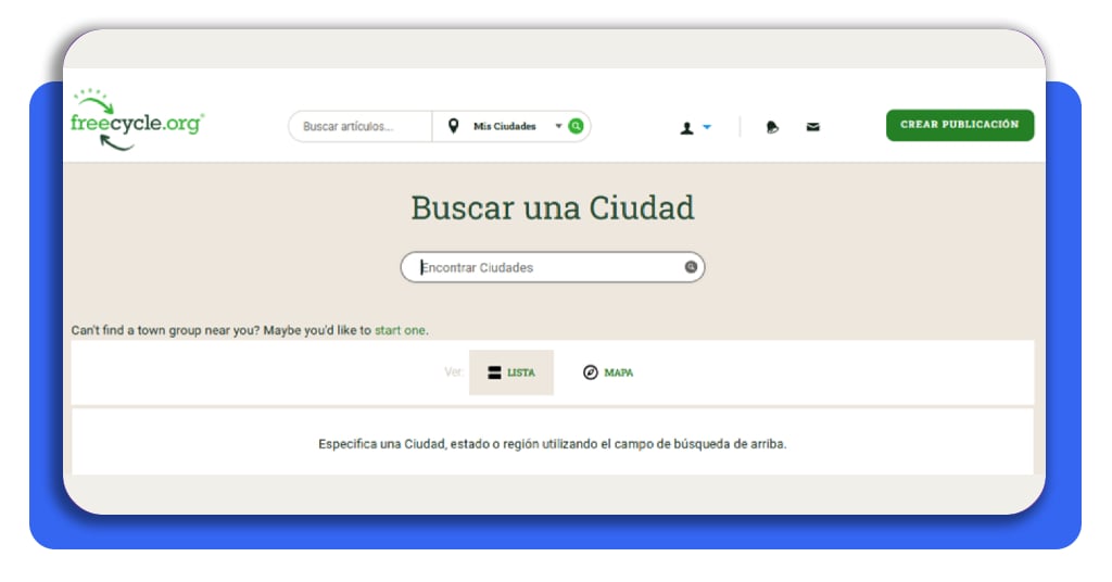 Electrodomésticos de segunda mano: dónde y cómo conseguirlos gratis 5 Unirse a una ciudad en Freecycle