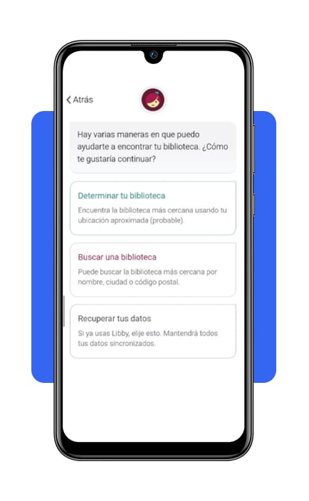 Paso 3 busca una biblioteca en Libby