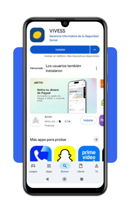 ¿Cobras una pensión en España? Realiza tu fe de vida digital 3 Paso 1 - Descarga e instala la aplicación Vivess