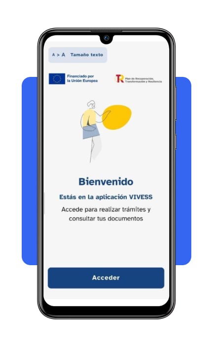 ¿Cobras una pensión en España? Realiza tu fe de vida digital 5 Paso 3 - Accede al sistema en la app Vivess
