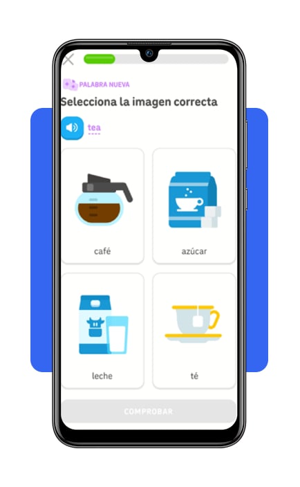 Paso 9 completa tu primera lección de prueba en Duolingo