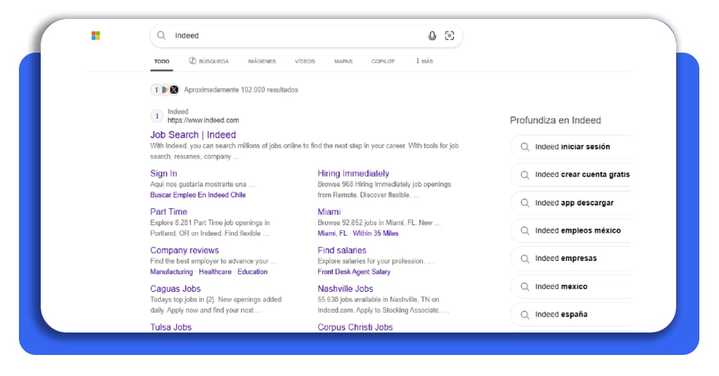 Paso 1: visita el portal oficial de Indeed