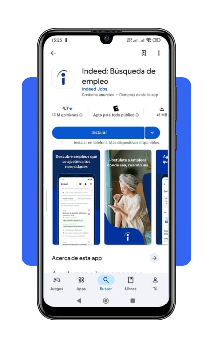 Empleo en cantina escolar: consulta la disponibilidad en tu estado 3 Paso 1 descarga e instala la aplicación Indeed