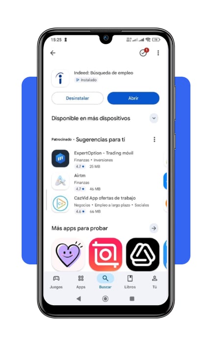 Empleo en cantina escolar: consulta la disponibilidad en tu estado 4 Paso 2 abre la aplicación Indeed