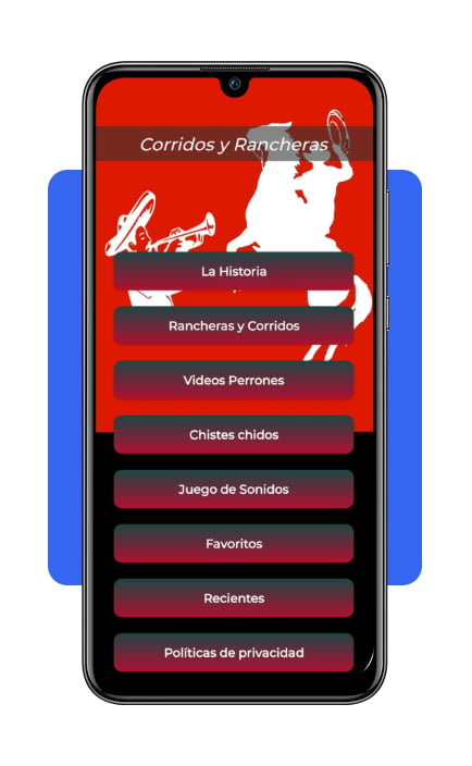 Aplicación de música norteña antigua: escucha gratis ahora 6 Menú de opciones de la aplicación de música norteña antigua