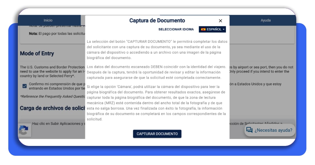 Descarga tu I-94 GRATIS y confirma tu entrada a EE. UU. ahora 4 Paso 3 ingresar datos del pasaporte I-94