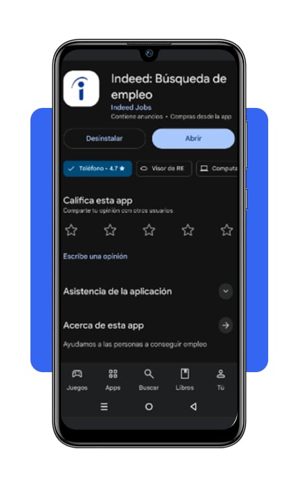Trabajo para ayudante de almacén: empieza YA sin experiencia 3 Paso 1 para descargar Indeed en el celular