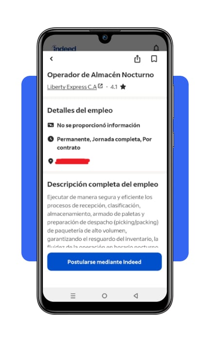 Trabajo para ayudante de almacén: empieza YA sin experiencia 8 Paso 6 para seleccionar vacante en Indeed