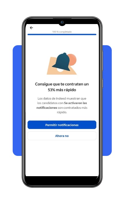 Paso 5 da permiso para las notificaciones en Indeed