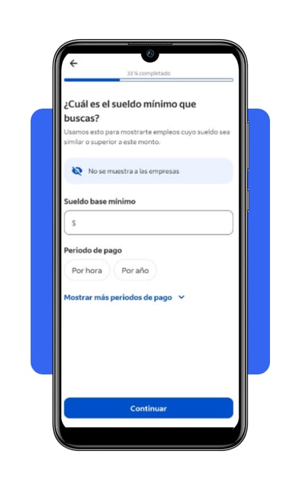 Paso 4 completa el formulario inicial en Indeed