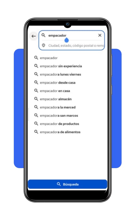Paso 6 busca ofertas de empacador en Indeed