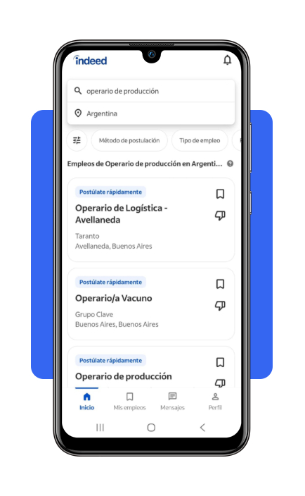 Vacantes para operario de producción SIN EXPERIENCIA: empieza YA 5 Paso 3 busca vacantes para operario de producción en Indeed